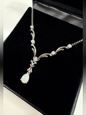 R.H. Macy's & Co. Fine Jewelry Opal Pear Drop Necklace